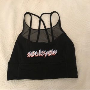 Mesh srappy SoulCycle sports bra